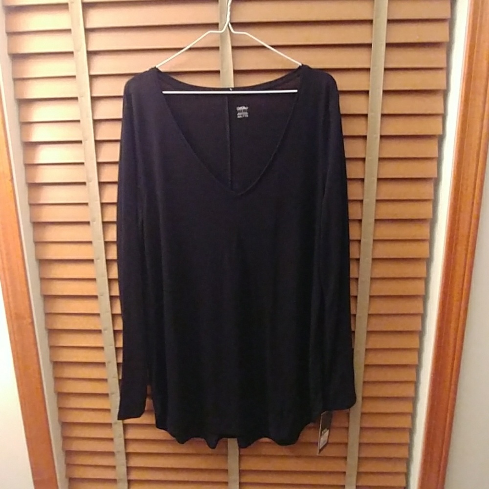 NWT mossimo black long sleeve tshirt XXL